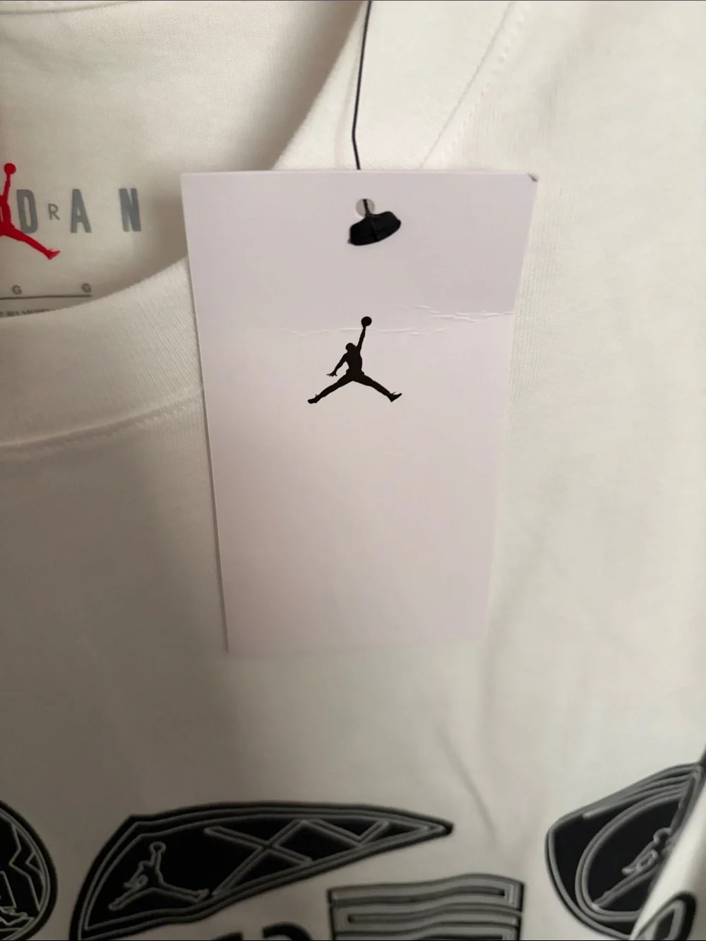 Jordan White Short-Sleeve Logo Graphic Tee